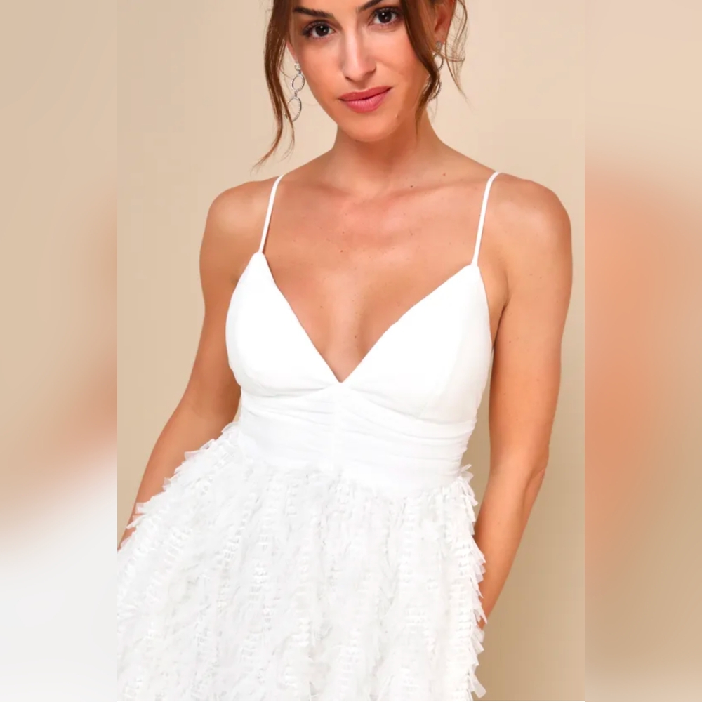 White Cocktail Dress - Picture 6 of 7